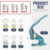 Heavy Duty Hand Press Grommet Eyelet Machine Punch Tool with 2 Dies